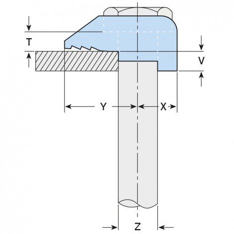 LINDAPTER® Type A clamp M16 Medium Hot-dip galvanized