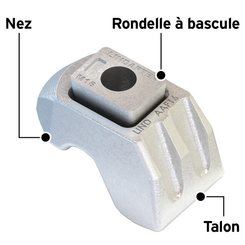 LINDAPTER® clamp Type AAF M16 Hot-dip galvanized