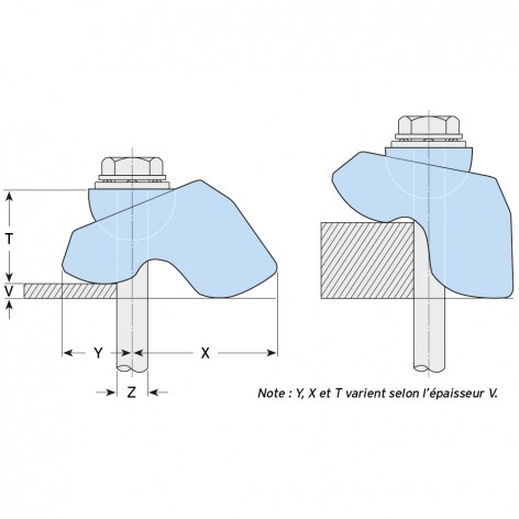 LINDAPTER® clamp Type AAF M16 Hot-dip galvanized