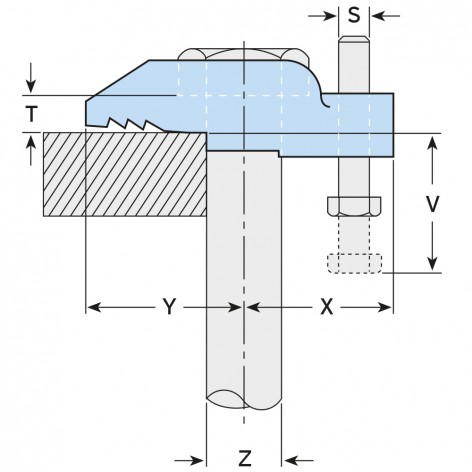 M12 Type D2 Lindapter Zinc-plated white LINDAPTER®