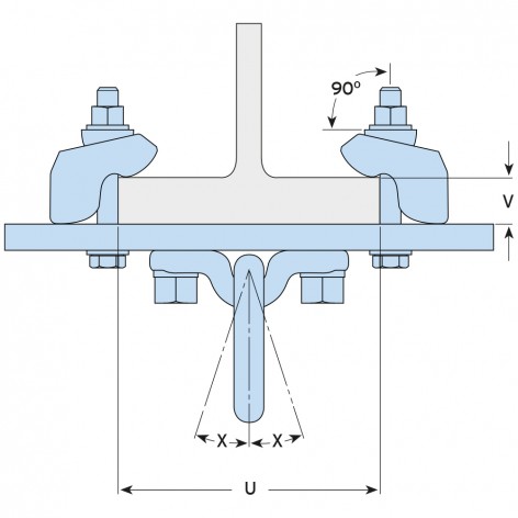 LINDAPTER® type FC M16 zinc-plated white
