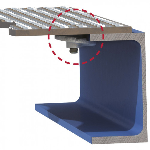 M10 Floorfast for 23-35 flange LINDAPTER®