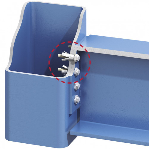 Hollo-Bolt LINDAPTER® Type HB Hexagonal screw head M12 Size 2 Hot-dip galvanized
