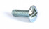 Metal screws, large round head, cross-slotted (Poelier) NFE 25129 M4 X 0.70 X 10mm mild steel, white zinc plated