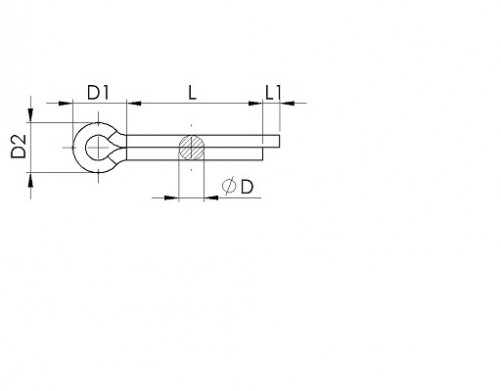 Cotter pin DIN 94 5 X 56mm 304 stainless steel