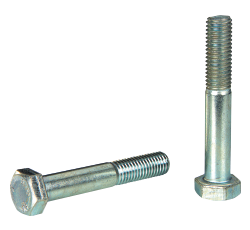 partly threaded DIN 931 white zinc-plated