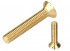 Slotted countersunk metal screws DIN 963 M12 X 1.75 X 25mm brass