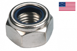 SELF-LOCKING HEXAGONAL NUT (NON-METALLIC RING) NC - NF WHITE ZINC-PLATED STEEL LOC-KING