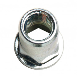 Crimp nut, semi-hexagonal head, smooth finish