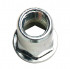 Crimp nut, semi-hexagonal head, smooth through M10 thickness to be crimped 0.8 to 4mm white zinc-plated steel