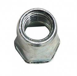 Crimp nut, reduced hexagonal head, smooth finish