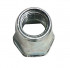 Crimp nut, reduced hexagonal head, smooth through M8, thickness to be crimped 0.5 to 3mm, white zinc-plated steel