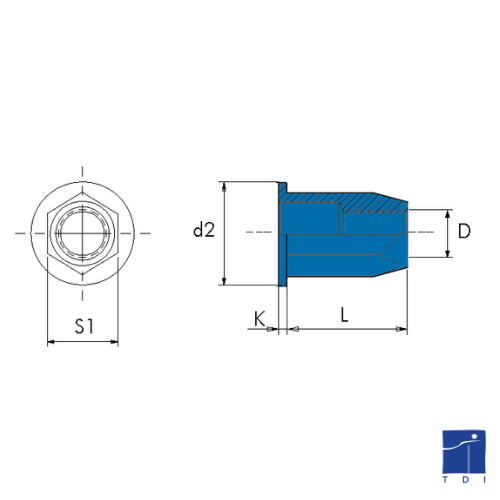 HEXAGONAL SET NUT M8 AC A3K (0.5/3.0) REF -0311108011 BRALO ©