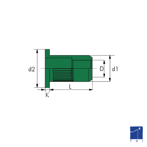 M 8 (2.0-4.5) COUNTERSUNK HEAD SWAGED NUT REF 0371328011 BRALO ©