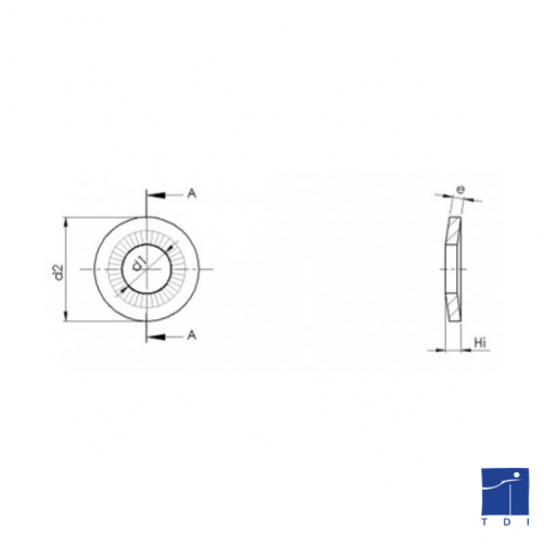 Taper lock washer CS symbol medium NFE 25511 12mm steel zinc plated white CONTACT®