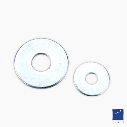 Flat washer_ series large 'L' NFE 25513 27mm steel 160HV white zinc plated