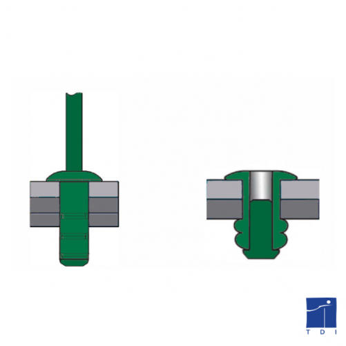 HARDVEX blind rivet Ø 4.8 X 14.5 INOX A2/ INOX A2 BRALO ©