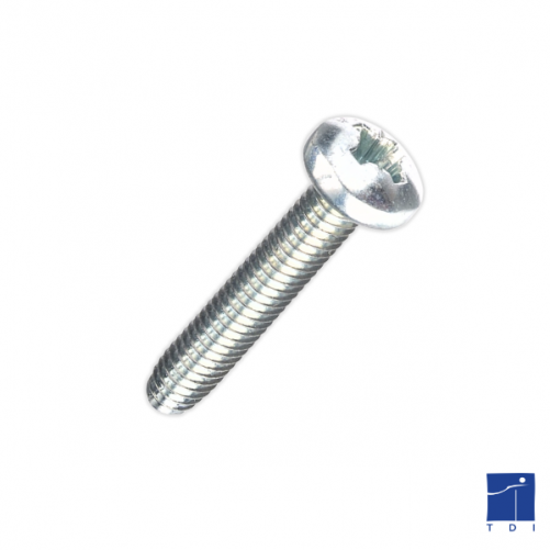 Vis autoformeuse à métaux tête cylindrique bombée 6 lobes Internes DIN 7500C TORX M5 X 0.80 X 40mm acier cémenté zingué blanc