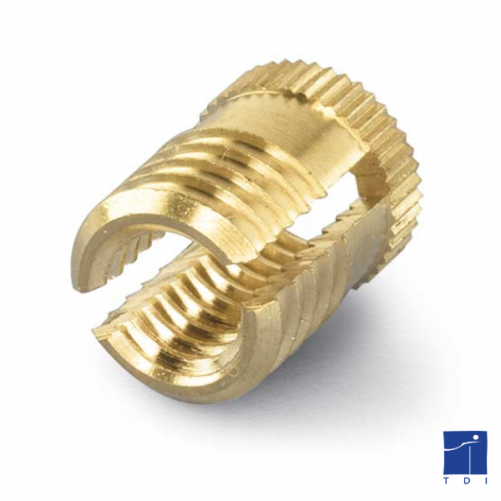 Threaded insert with knurled collar Type 932 M3 X 0.50 AMTEC® brass