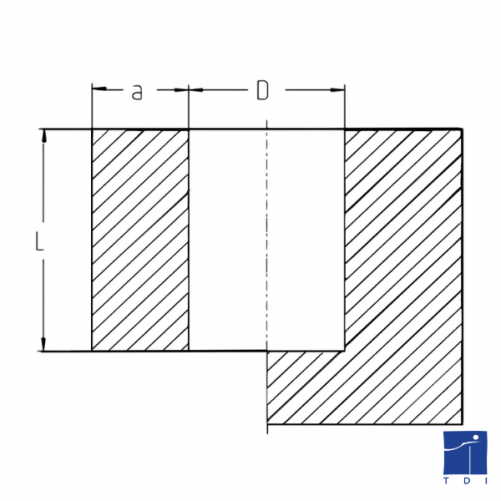 Threaded insert with knurled collar Type 932 M3 X 0.50 AMTEC® brass