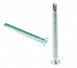 Phillips H countersunk head screwdriver DIN 7504P case-hardened steel zinc-plated white