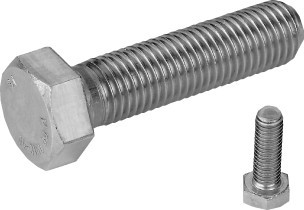 Fully threaded hex head screw ISO 4017 M27 X 3.00 X 120mm 316L80 BUMAX 88® stainless steel