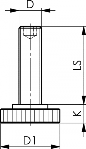 Metric adjustment screw 2760 M10 X 150 X 40mm cl. 8.8