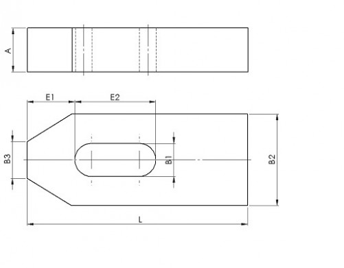 Straight flange DIN 6314 14mm X 100mm steel