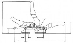 Horizontal clamp with FA locking shackle