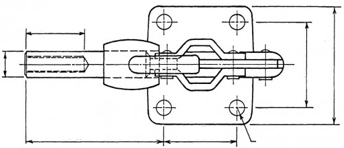 SL 100 sliding-rod horizontal suspension clamp in KAKUTA® steel