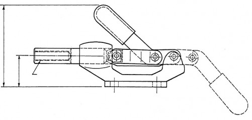 SL 100 sliding-rod horizontal suspension clamp in KAKUTA® steel