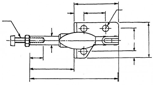 SL 10 sliding-rod horizontal suspension clamp in KAKUTA® steel