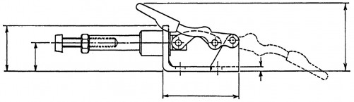 SL 10 sliding-rod horizontal suspension clamp in KAKUTA® steel
