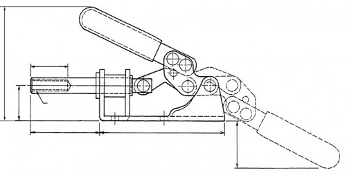 SL 150 sliding-rod horizontal suspension clamp, KAKUTA® steel
