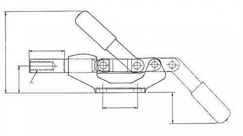 SL 200 sliding-rod horizontal suspension clamp in KAKUTA® steel