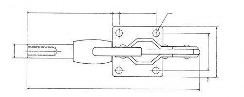 SL 300 sliding-rod horizontal suspension clamp in KAKUTA® steel