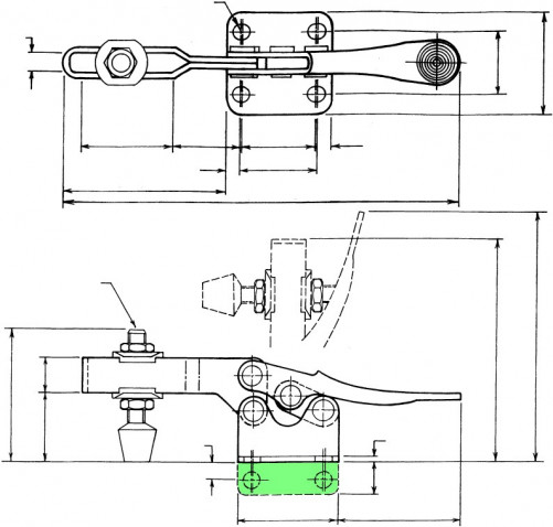 HH 350 horizontal suspension clamp, KAKUTA® steel