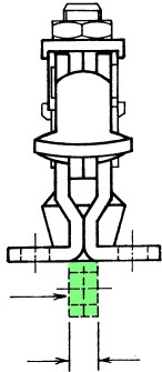 HH 450 horizontal suspension clamp, KAKUTA® steel