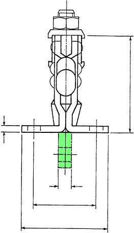 HH 550 horizontal suspension clamp, KAKUTA® steel