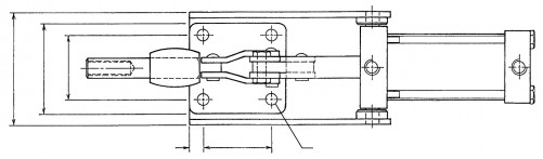 AC 100-SL pneumatic clamp, KAKUTA® steel