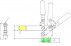 HV 353-L low series vertical handle clamp, KAKUTA® steel