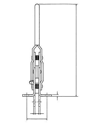 HV 650 low-series vertical-handle clamp, KAKUTA® steel