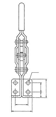 UF 450 high series vertical handle clamp, KAKUTA® steel