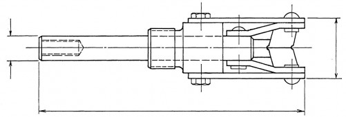 Pull-type clamp with sliding rod FM 250 KAKUTA® steel