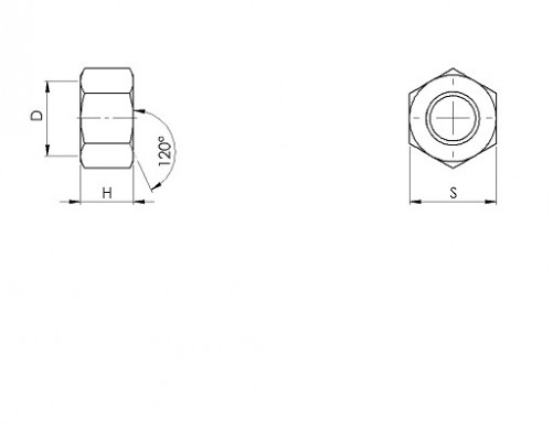 Hexagonal nut HU DIN 934 M30 X 3.50 stainless steel A2