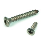 Pozidrive countersunk head tapping screw DIN 7983 M4.8 X n°10 x 32mm Stainless steel A2