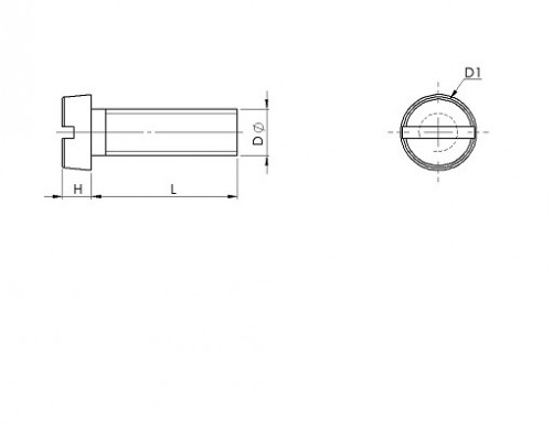 Slotted pan head machine screws DIN 84 M3 X 0.50 X 6mm Stainless steel A2
