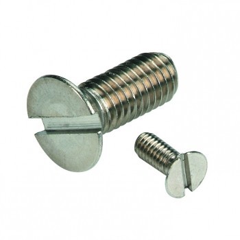 Slotted countersunk metal screws DIN 963 M4 X 0.70 X 40mm Stainless steel A2