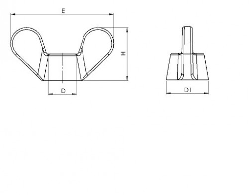 Wing nut DIN 315 M12 X 1.75 stainless steel A4