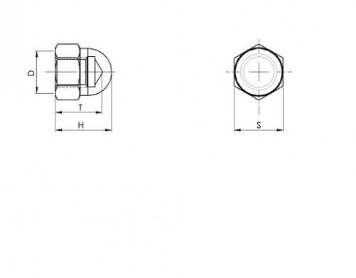 Cap nut DIN 1587 M20 X 2.50 stainless steel A4